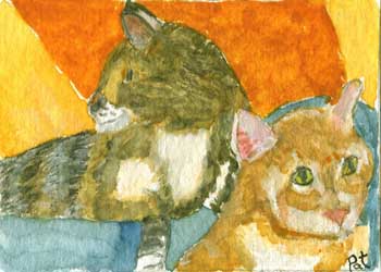 "Two Friends" by Patricia O'Driscoll, Madison WI - Watercolor